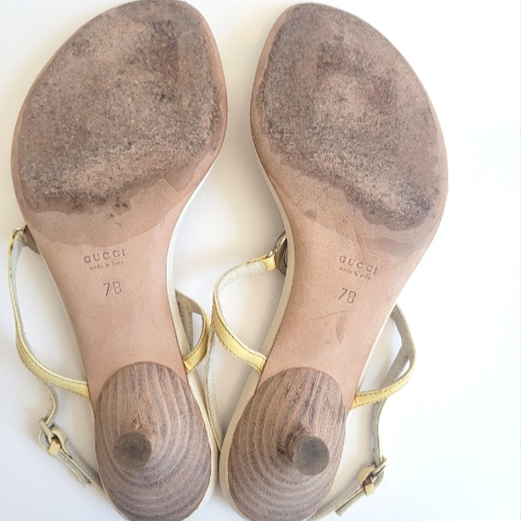 Gucci Brit pale yellow low heels, size 7 - Picture 9 of 12
